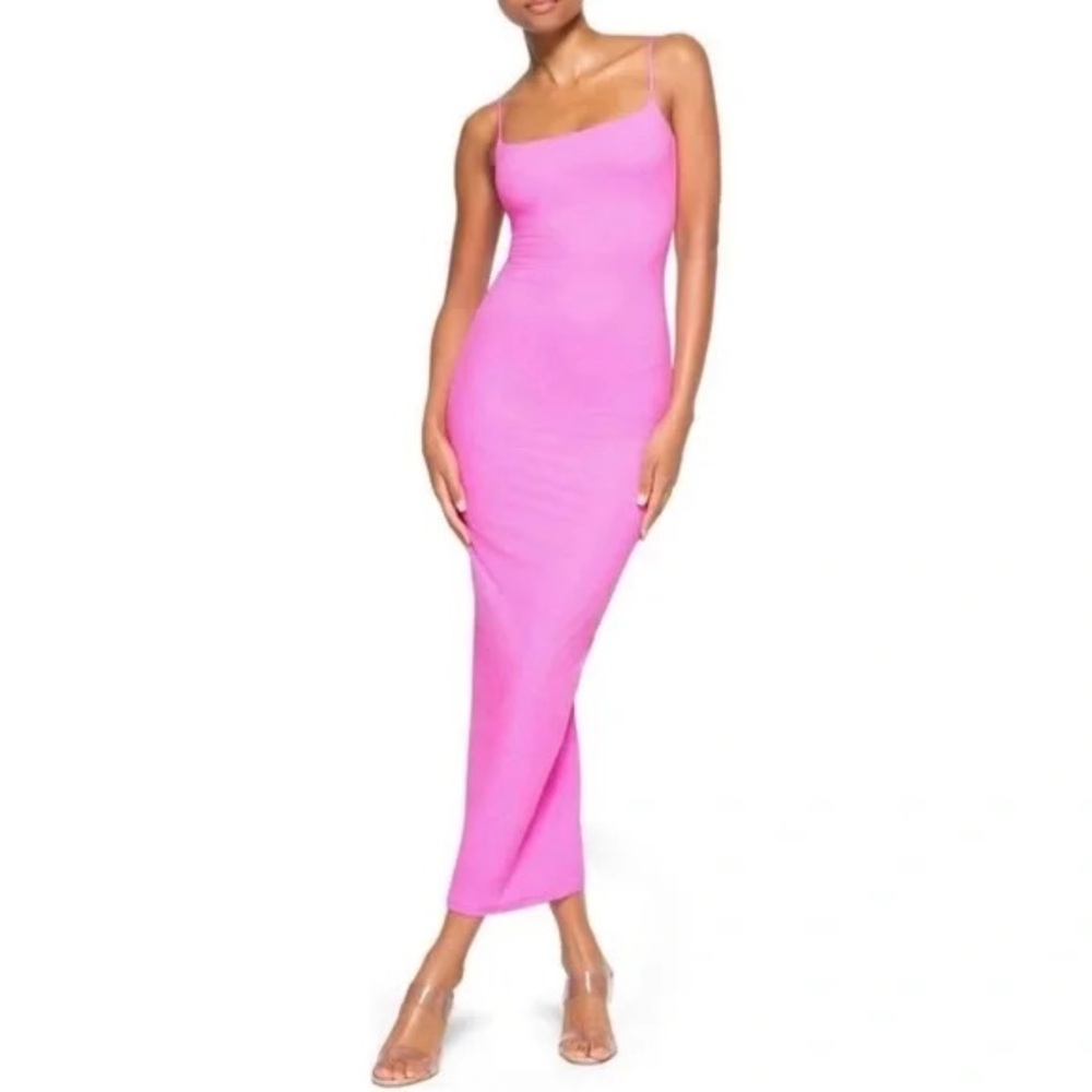 SKIMS Neon Orchid Long Slip Dress- Limited Color
